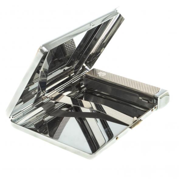 Портсигар на 20 сигарет с зажигалкой камень малахит 123424