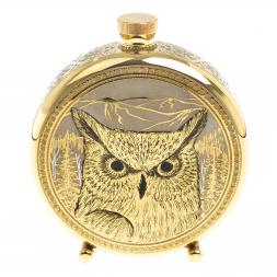 Подарочный набор &amp;quot;Филин&amp;quot; фляжка и 3 стопки перевертыша Златоуст