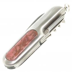 Нож мультитул складной 7 в 1 с камнем родонит