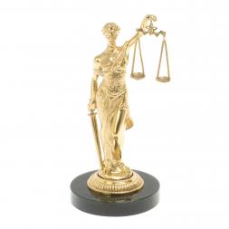 Статуэтка из бронзы &amp;quot;Фемида&amp;quot; на подставке из нефрита