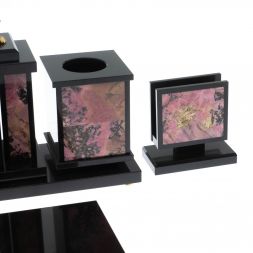 Настольный набор &amp;quot;Георгий Победоносец&amp;quot; из родонита