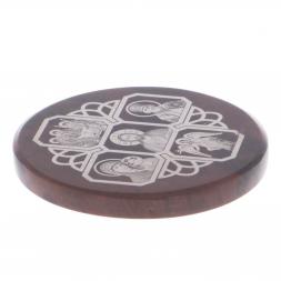 Икона в автомобиль "Иконостас" обсидиан коричневый 47 мм