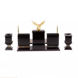 Письменный прибор "Орел" камень офиокальцит