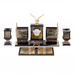 Письменный прибор "Орел" камень офиокальцит