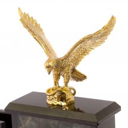 Письменный прибор "Орел" камень офиокальцит