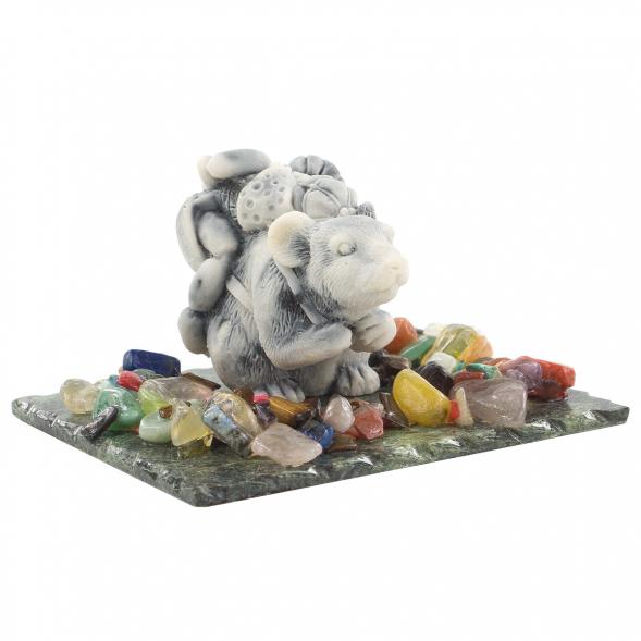 Сувенир &amp;quot;Крыса с рюкзаком&amp;quot; мрамолит 120247