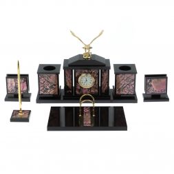 Настольный набор &amp;quot;Орел&amp;quot; из родонита