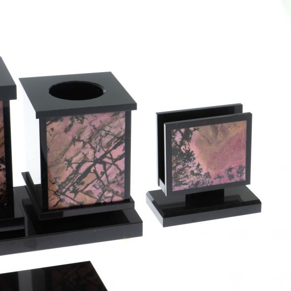 Настольный набор &amp;quot;Орел&amp;quot; из родонита 128962