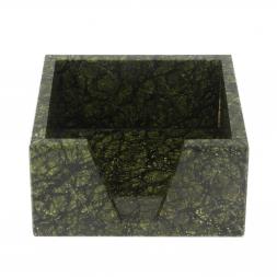 Лоток для бумаг &amp;quot;Кубарик&amp;quot; из светлого змеевика 11х11х5,5 см