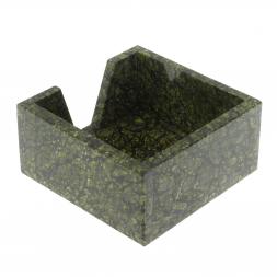 Лоток для бумаг &amp;quot;Кубарик&amp;quot; из светлого змеевика 11х11х5,5 см