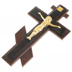 Крест настенный &amp;quot;Распятие&amp;quot; камень обсидиан