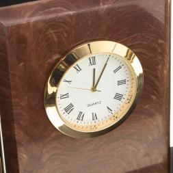 Письменный набор &amp;quot;Канцелярский&amp;quot; с часами камень лемезит