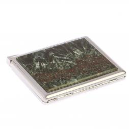 Портсигар 10 сигарет с зажигалкой камень серафинит