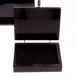 Письменный набор "Оптимал плюс" из черного обсидиана