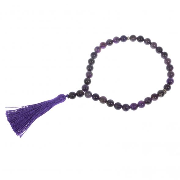 Четки из камня аметист круглые 35 бусин 128586