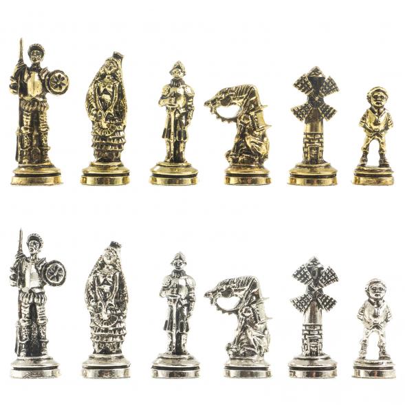 Шахматы &amp;quot;Дон Кихот&amp;quot; доска 28х28 см из камня мрамор змеевик 122684