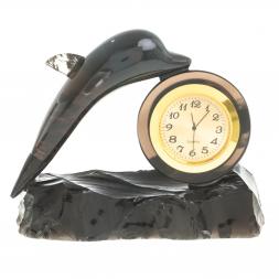 Часы сувенирные &amp;quot;Дельфин&amp;quot; черный обсидиан