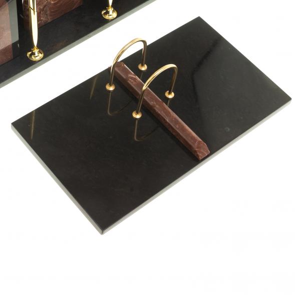 Письменный набор &amp;quot;Канцелярский&amp;quot; с гербом камень лемезит 124049