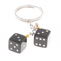 Брелок "Кубики-зарики" из черного обсидиана