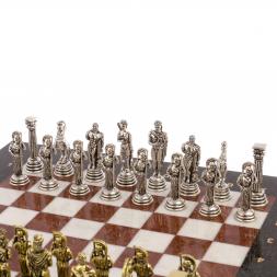 Шахматы &amp;quot;Афина&amp;quot; доска 32х32 см лемезит мрамор