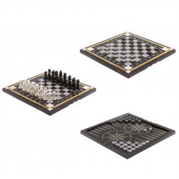 Набор игр 3 в 1: шахматы, шашки, нарды доска 40х40 см