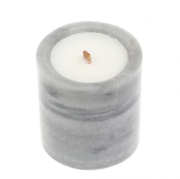 Свеча круглая из мрамора 4,8х4,8х5,3 см 126866