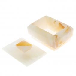 Шкатулка из розового оникса 9,5х6,5х6 см