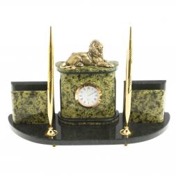 Письменный прибор &amp;quot;Лев&amp;quot; из бронзы и змеевика