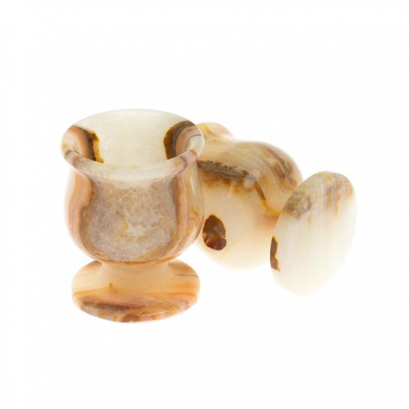 Набор рюмок 2 шт из оникса 15 мл 3,8х4,5 см в коробке (1,2х2) 121912