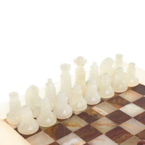 Шахматы &amp;quot;Сувенирные&amp;quot; камень оникс доска 20х20 см 123975