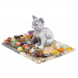 Сувенир из мрамолита &amp;quot;Котенок сидит&amp;quot;