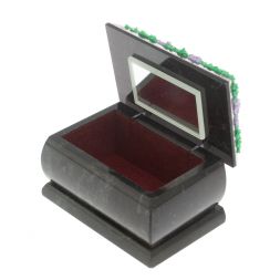 Шкатулка "Хозяйка медной горы" змеевик 10х6,5х6 см