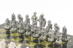 Подарочные шахматы "Средневековье" камень змеевик 40х40 см