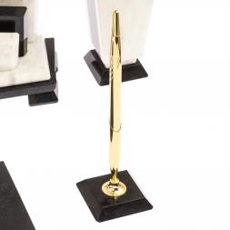 Настольный прибор с гербом РФ &amp;quot;Бюрократ&amp;quot; из мрамора