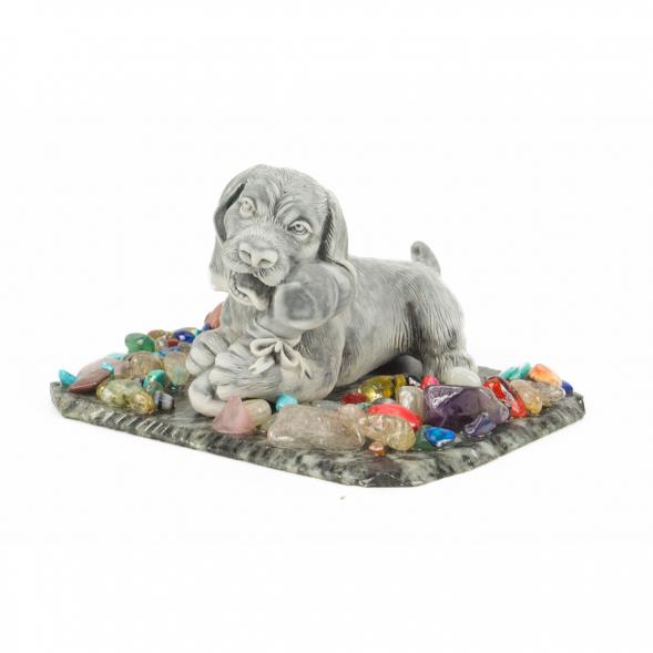Сувенир &amp;quot;Собака с косточкой&amp;quot; из мрамолита 118587