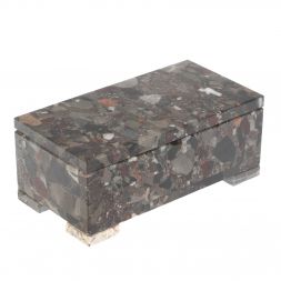 Шкатулка из камня конгломерат 18х9х7,5 см