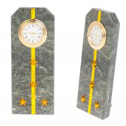 Часы "Погон капитан таможни" камень змеевик