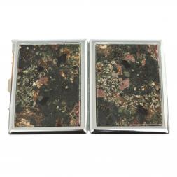 Портсигар на 10 сигарет с зажигалкой камень эвдиалит