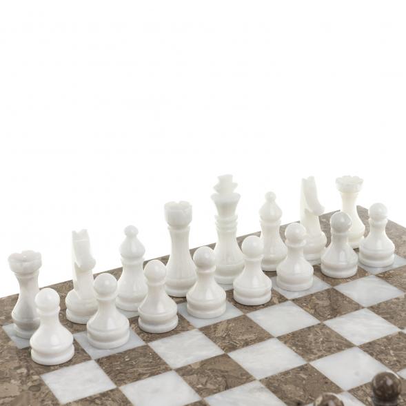 Шахматы &amp;quot;Битва&amp;quot; ракушечник, мрамор доска 38х38 см 123977