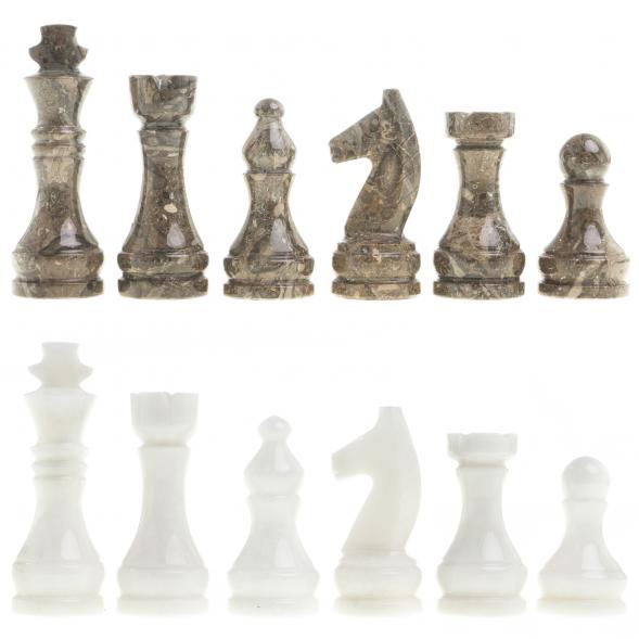 Шахматы &amp;quot;Битва&amp;quot; ракушечник, мрамор доска 38х38 см 123977