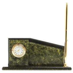 Мини-набор с часами камень змеевик