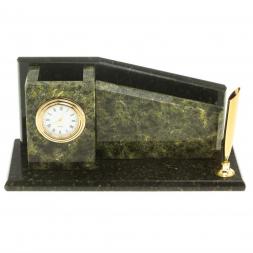 Мини-набор с часами камень змеевик