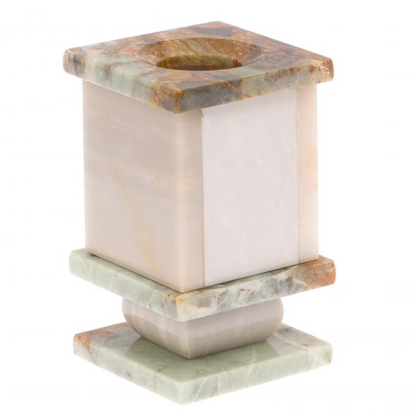 Карандашница &amp;quot;Герб РФ&amp;quot; камень мрамор офиокальцит 125434