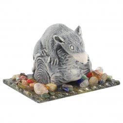 Сувенир из мрамолита &amp;quot;Крыса на бревне&amp;quot;