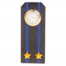 Часы &amp;quot;Погон подполковник Авиации ВМФ&amp;quot; из змеевика