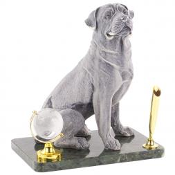 Подставка под ручку &amp;quot;Ротвейлер&amp;quot; змеевик мрамолит