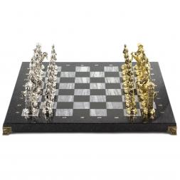 Шахматы сувенирные "Великая Отечественная война" доска 44х44 см мрамор змеевик