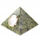 Настольные часы &amp;quot;Пирамида&amp;quot; из камня змеевик 10х10х8 см 121006