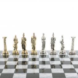 Шахматы &amp;quot;Атлас&amp;quot; доска 44х44 см из мрамора фигуры металлические