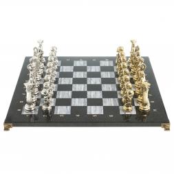 Шахматы &amp;quot;Атлас&amp;quot; доска 44х44 см из мрамора фигуры металлические